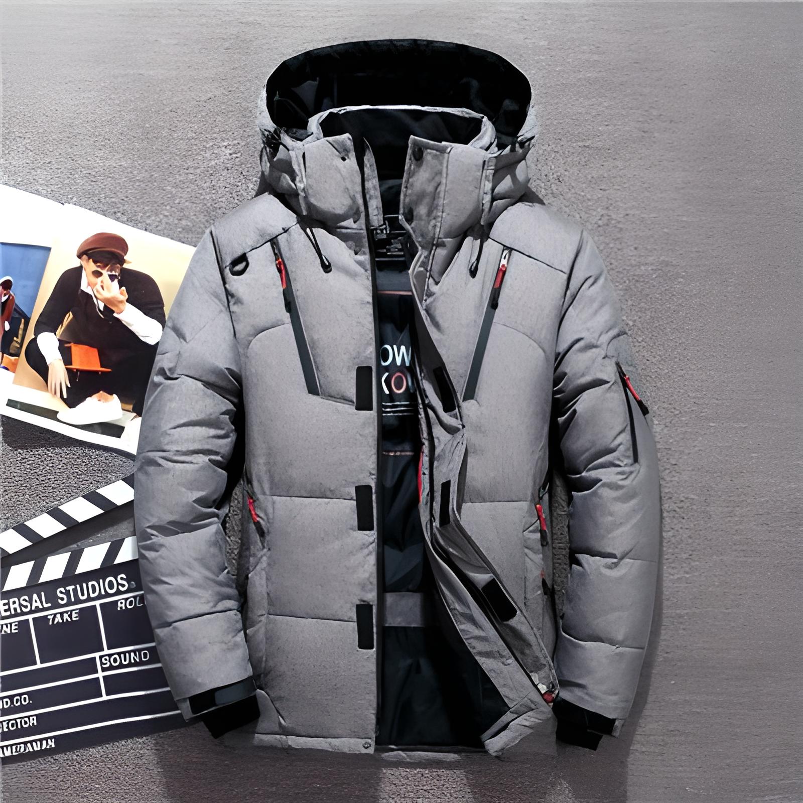 Pánská parka s izolací pro zimu, stylový design ideální pro městské a outdoorové aktivity, dostupná v 12