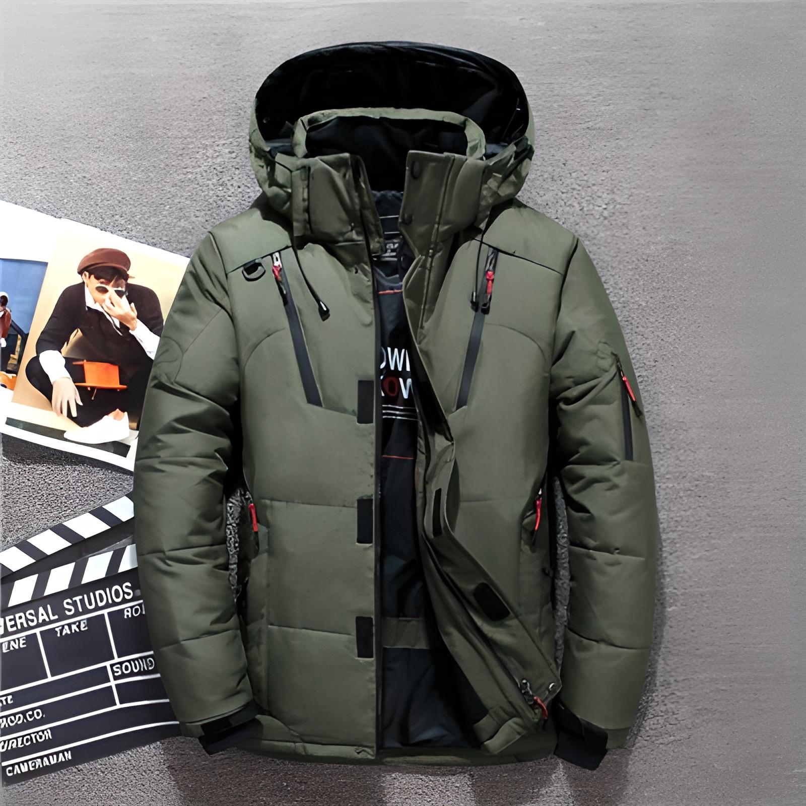 Pánská parka s izolací pro zimu, stylový design ideální pro městské a outdoorové aktivity, dostupná v 9