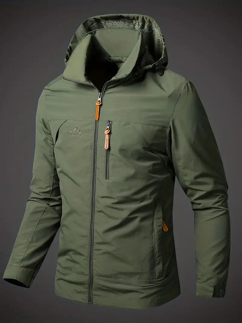 Pánská voděodolná pláštěnka s prodyšným designem, lehká outdoorová bunda ideální pro každod 1