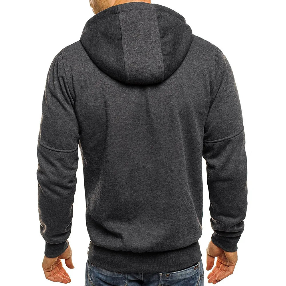 Pánská přiléhavá černá mikina na zip – stylová a pohodlná pro volný čas i sport 2