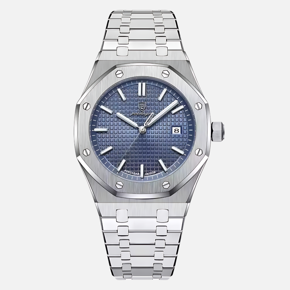 Pánské quartz hodinky s římským ciferníkem, nerezovou konstrukcí a voděodolností 3 ATM, elegant 0