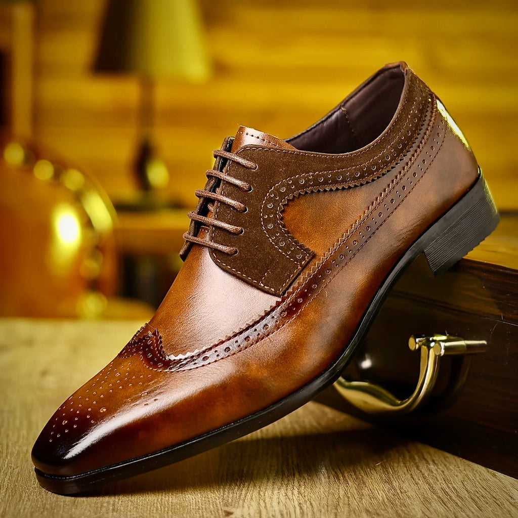 Pánské společenské boty s elegantním formálním designem - černá kůže, pohodlí a odolnost 0