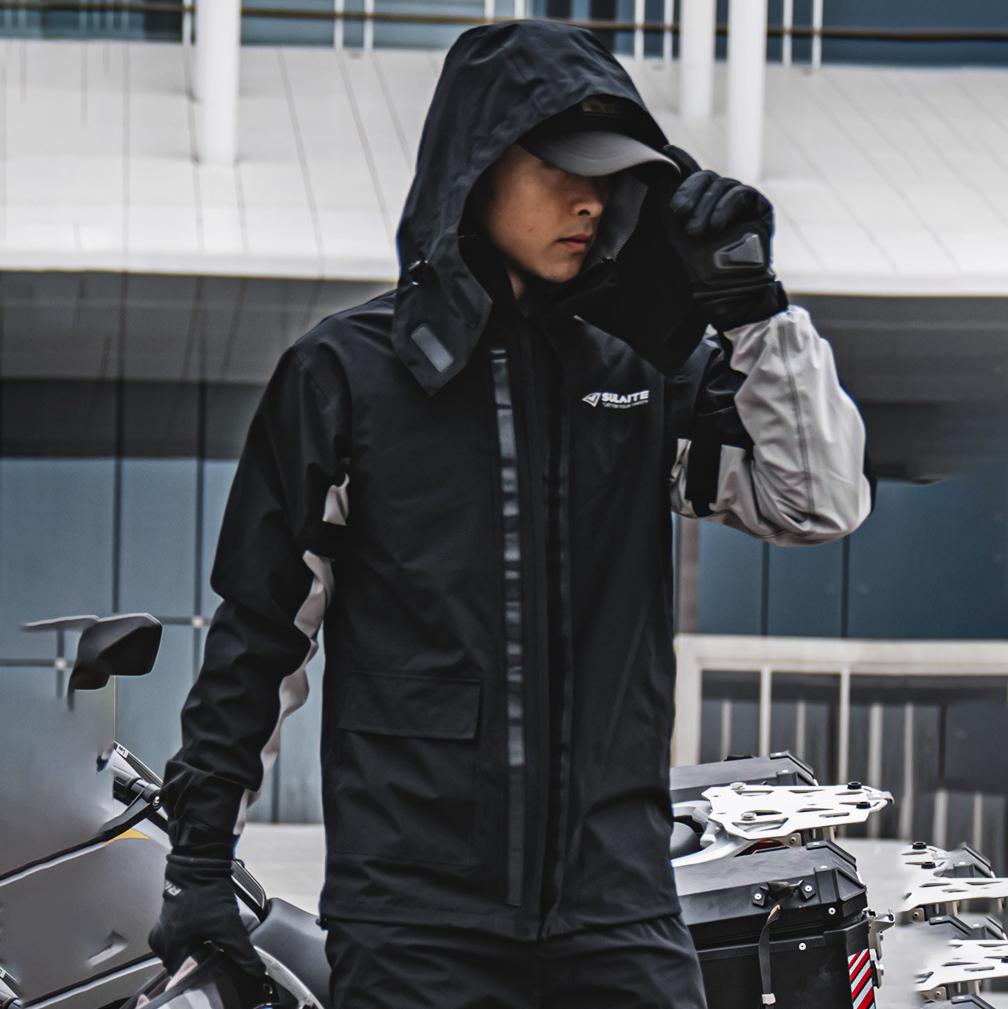 Pánský nepromokavý oblek do deště s větruodolným designem – lehký a odolný polyester pro outdoorové aktivity 2