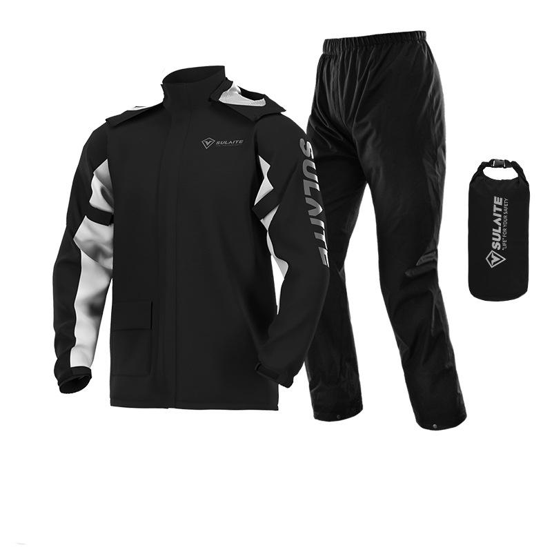 Pánský nepromokavý oblek do deště s větruodolným designem – lehký a odolný polyester pro outdoorové aktivity 3
