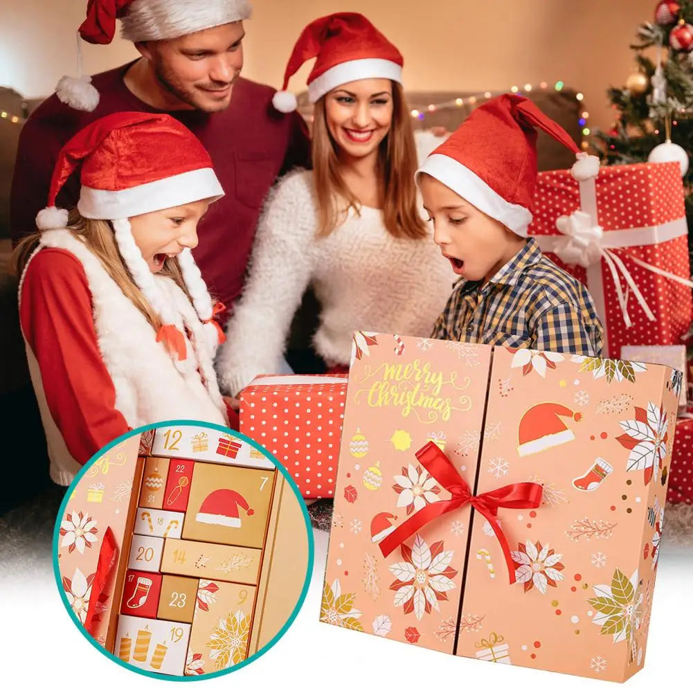 Personalizovaný adventní kalendář pro kutily – sada prázdných krabiček pro 24denní odpočítávání do Vánoc s vánočním designem 4