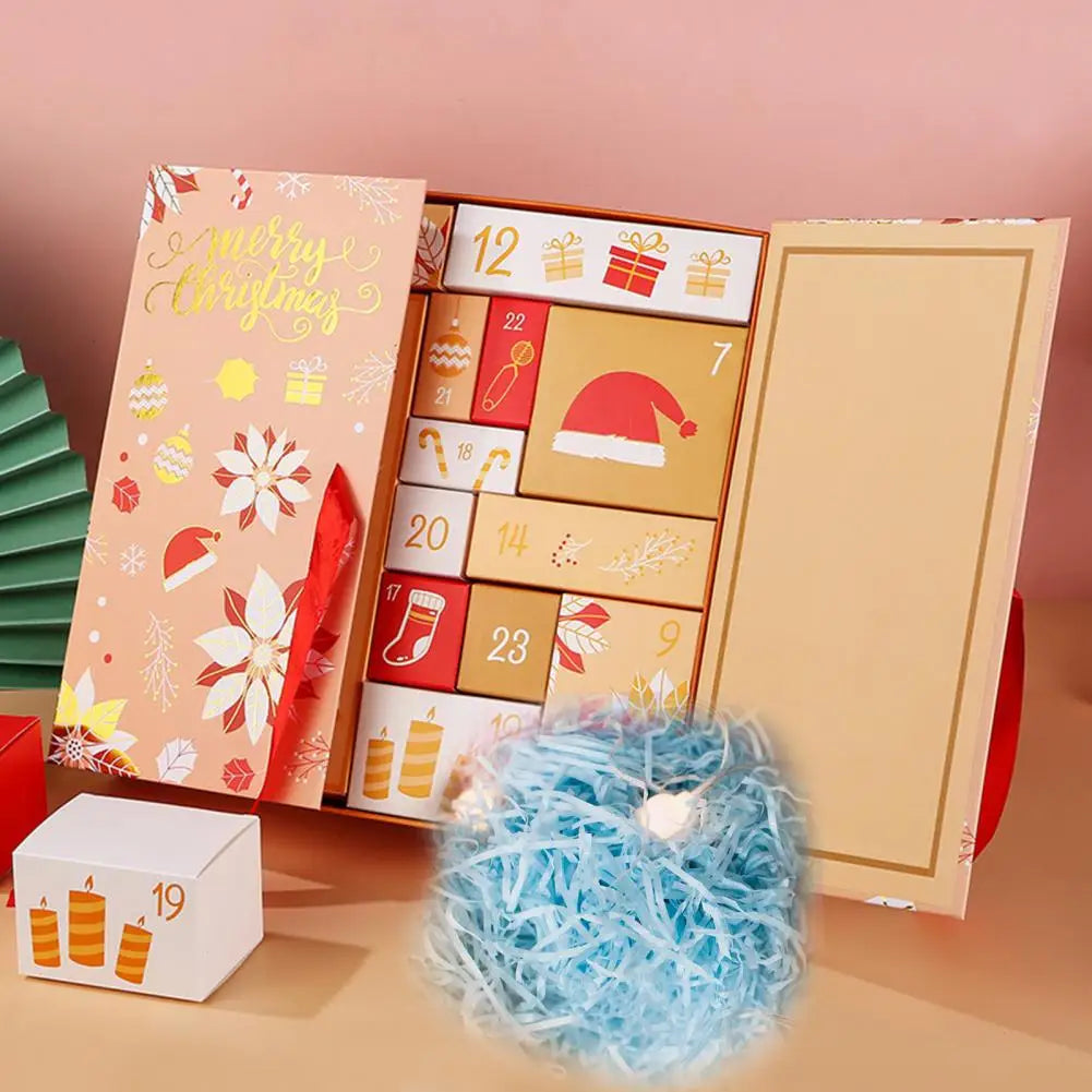 Personalizovaný adventní kalendář pro kutily – sada prázdných krabiček pro 24denní odpočítávání do Vánoc s vánočním designem 5