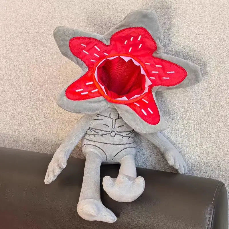 Plyšová hračka Demogorgon s květinovou hlavou, šedá bavlněná panenka pro děti od  4