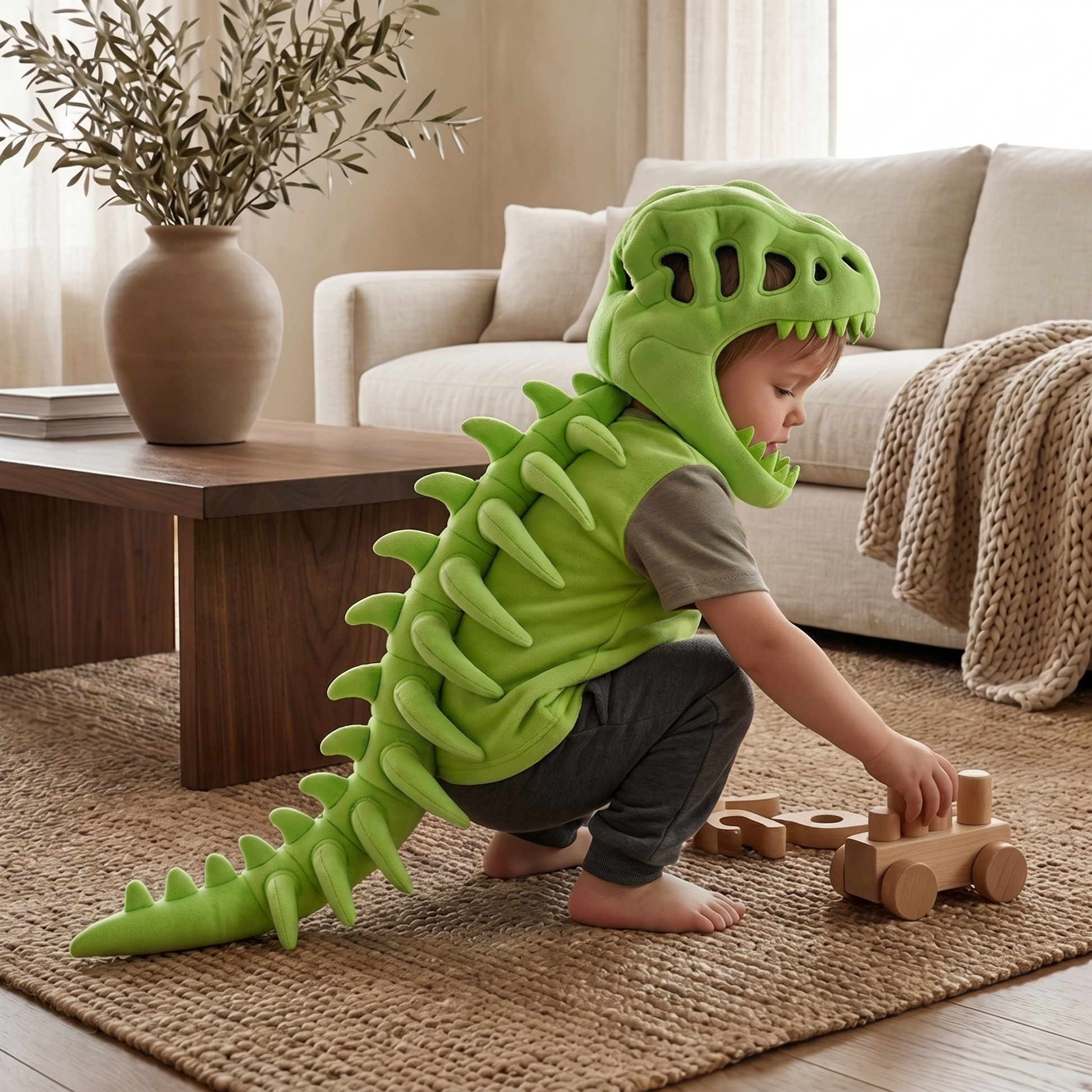 Plyšová mikina s dinosaurem pro děti – měkká, útulná a hravá 3