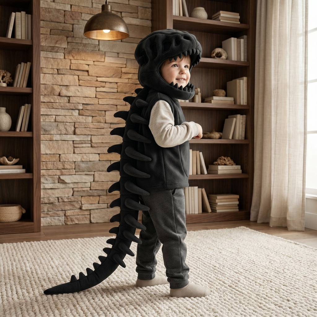 Plyšová mikina s dinosaurem pro děti – měkká, útulná a hravá 6