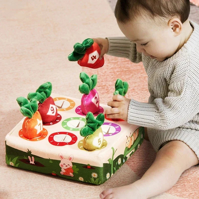 Plyšové senzorické hračky Montessori pro miminka, rozvíjející ruce a smyslové dovednosti – vhodné pro děti od 6 do 24 měsíců 2