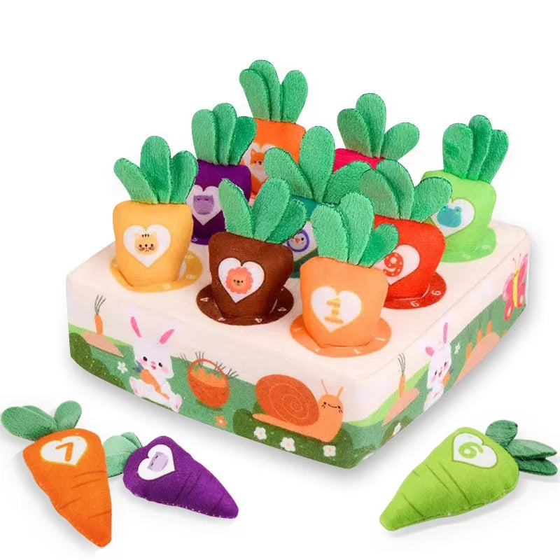 Plyšové senzorické hračky Montessori pro miminka, rozvíjející ruce a smyslové dovednosti – vhodné pro děti od 6 do 24 měsíců 3