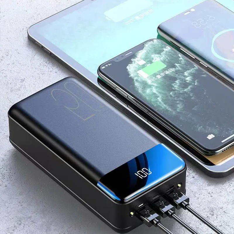 Powerbanka 30000mAh s rychlým nabíjením, kompaktní a přenosný design, ideální pro smart 0