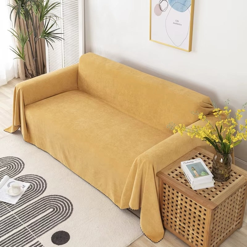 Přehoz na dvoumístnou sedačku s ozdobným lemováním, pratelný textil v moderním jednobarevn 1