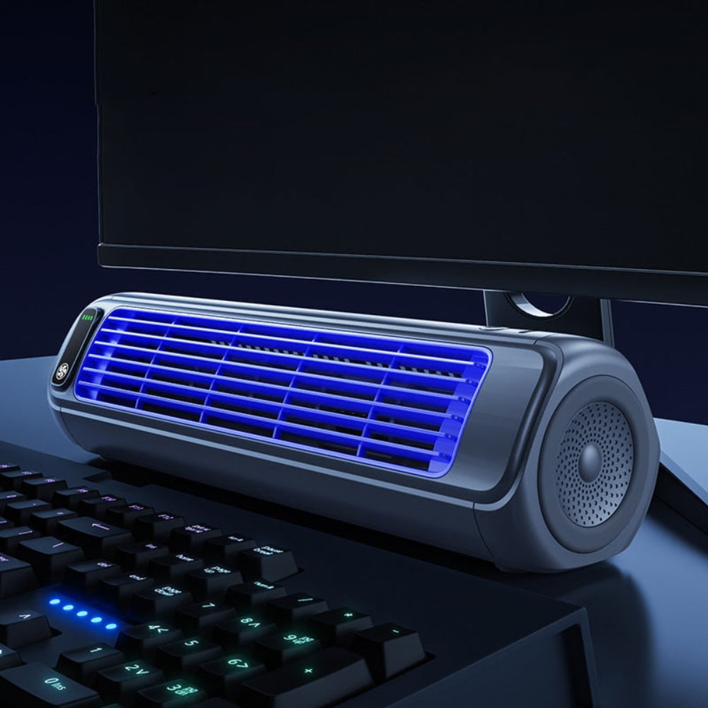 Přenosná klimatizace s bezlopatkovým designem a bateriovým napájením, kompaktní stolní ventil 1