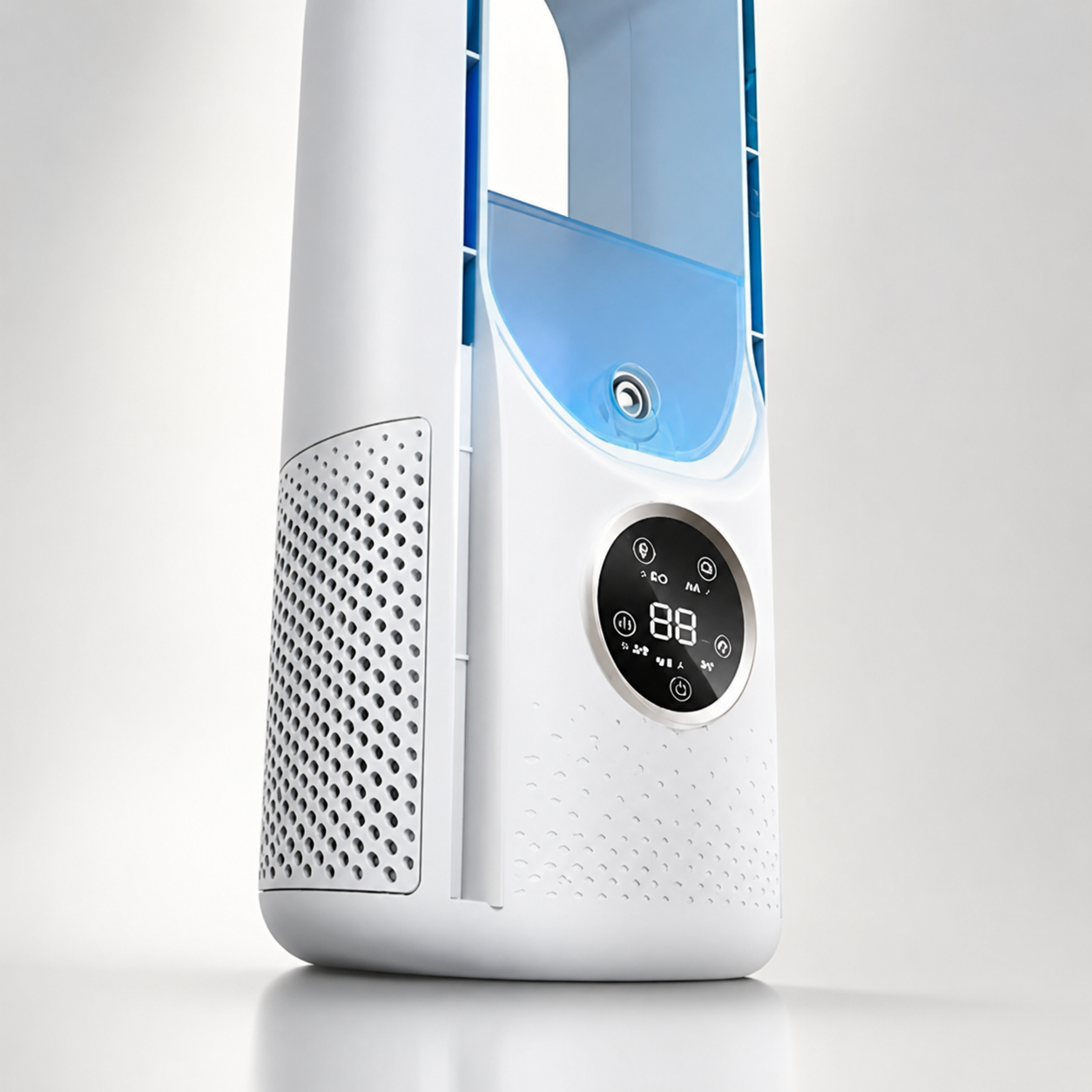 Přenosná klimatizace s bezlopatkovým ventilátorem, tichý provoz, kompaktní design, ideální 3