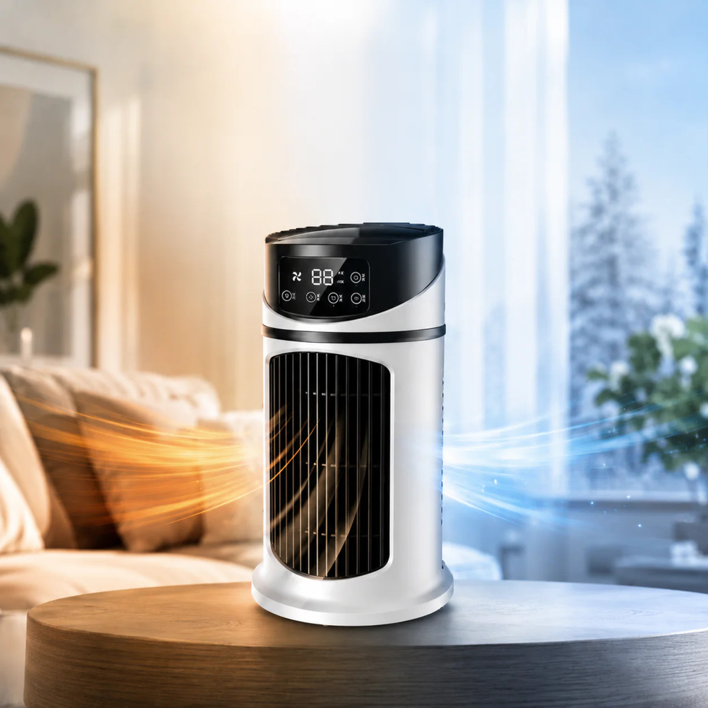 Přenosná klimatizace s energeticky účinným chlazením a nastavitelnou rychlostí ventilátoru, kompak 0
