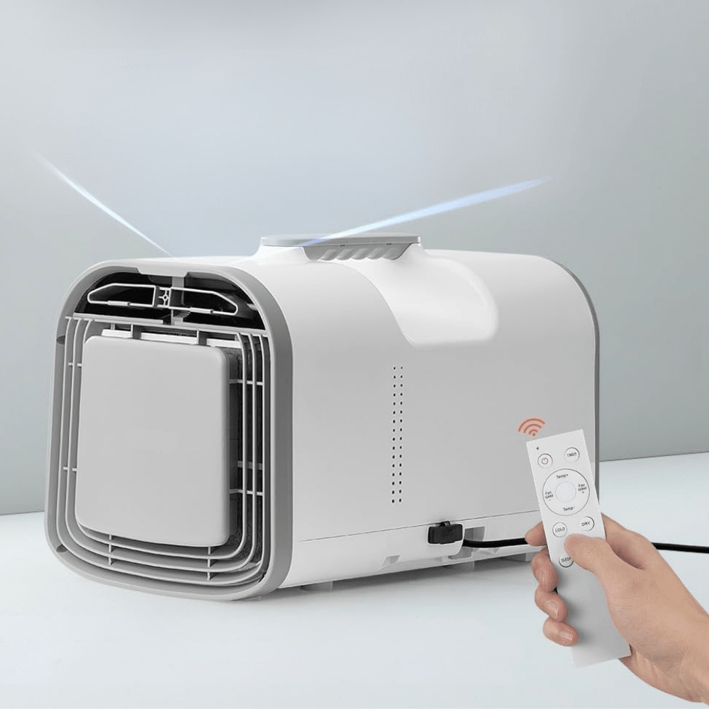 Přenosná klimatizace 4250 BTU s multifunkčním designem pro kempování a cestování – kompaktní chladicí jednotka pro malé prostory 0
