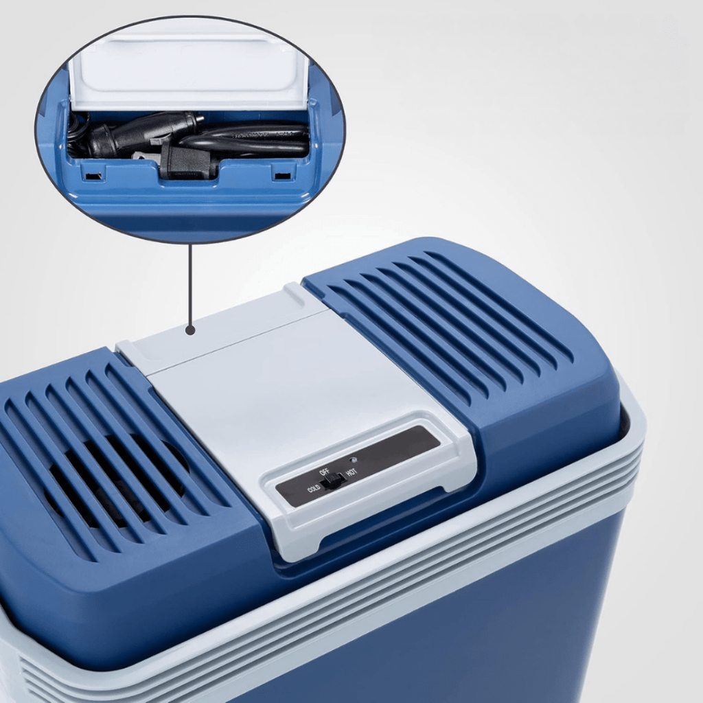 Přenosná mini chladicí a ohřívací lednička s duálním napájením – 24l cestovní lednička na kempování a výlety autem 2