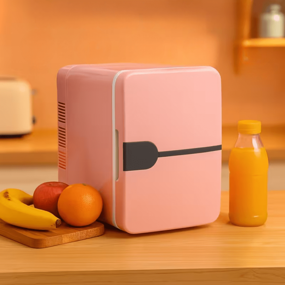 Přenosná mini lednička s chlazením napájeným přes USB – kompaktní lesklá kuchyňská linka pro domácnost i na cesty 2
