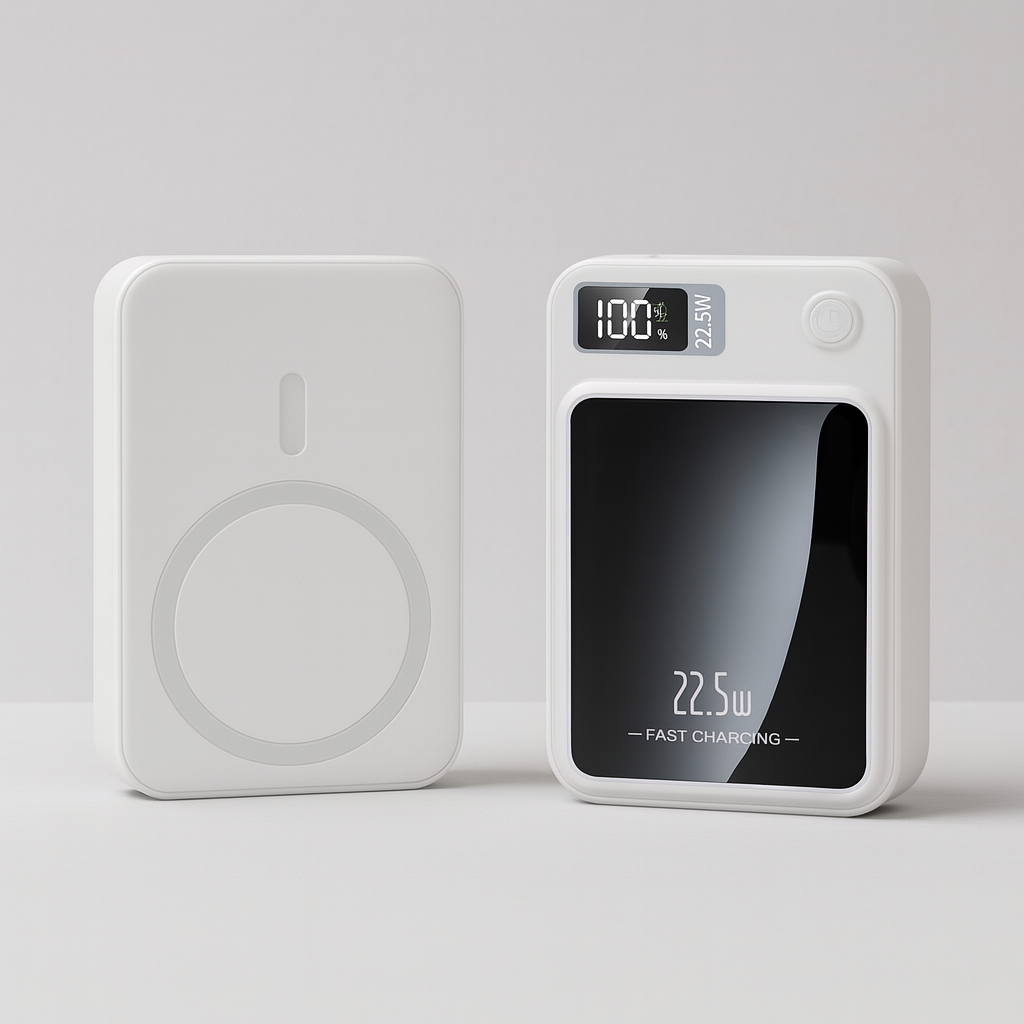 Přenosná powerbanka 20 000 mAh s rychlým nabíjením 22,5 W a bezdrátovým napájením – tenká a mobilní 1