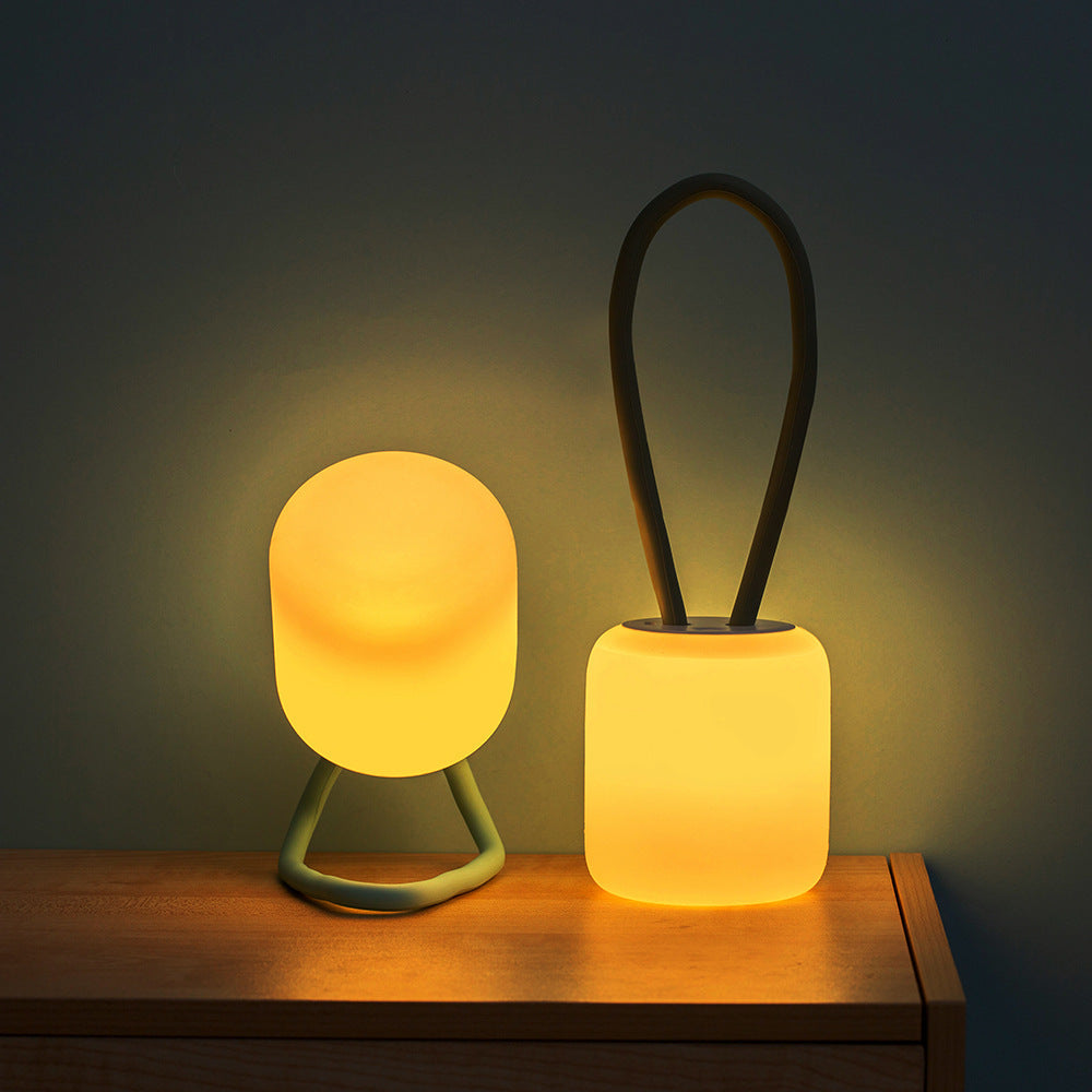 Přenosné LED noční světlo s jemným ambientním světlem – kompaktní design na baterie – zelená a modrá varianta 4
