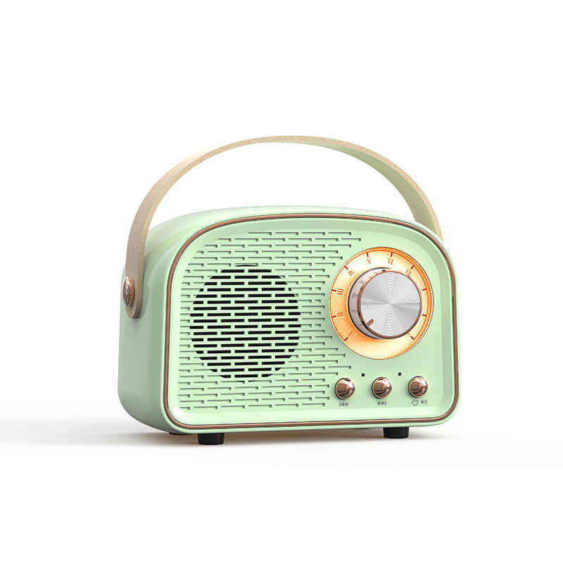 Přenosný Bluetooth reproduktor v retro stylu s vysoce kvalitním zvukem a dlouhou výdrží baterie – kompaktní a stylový design 7