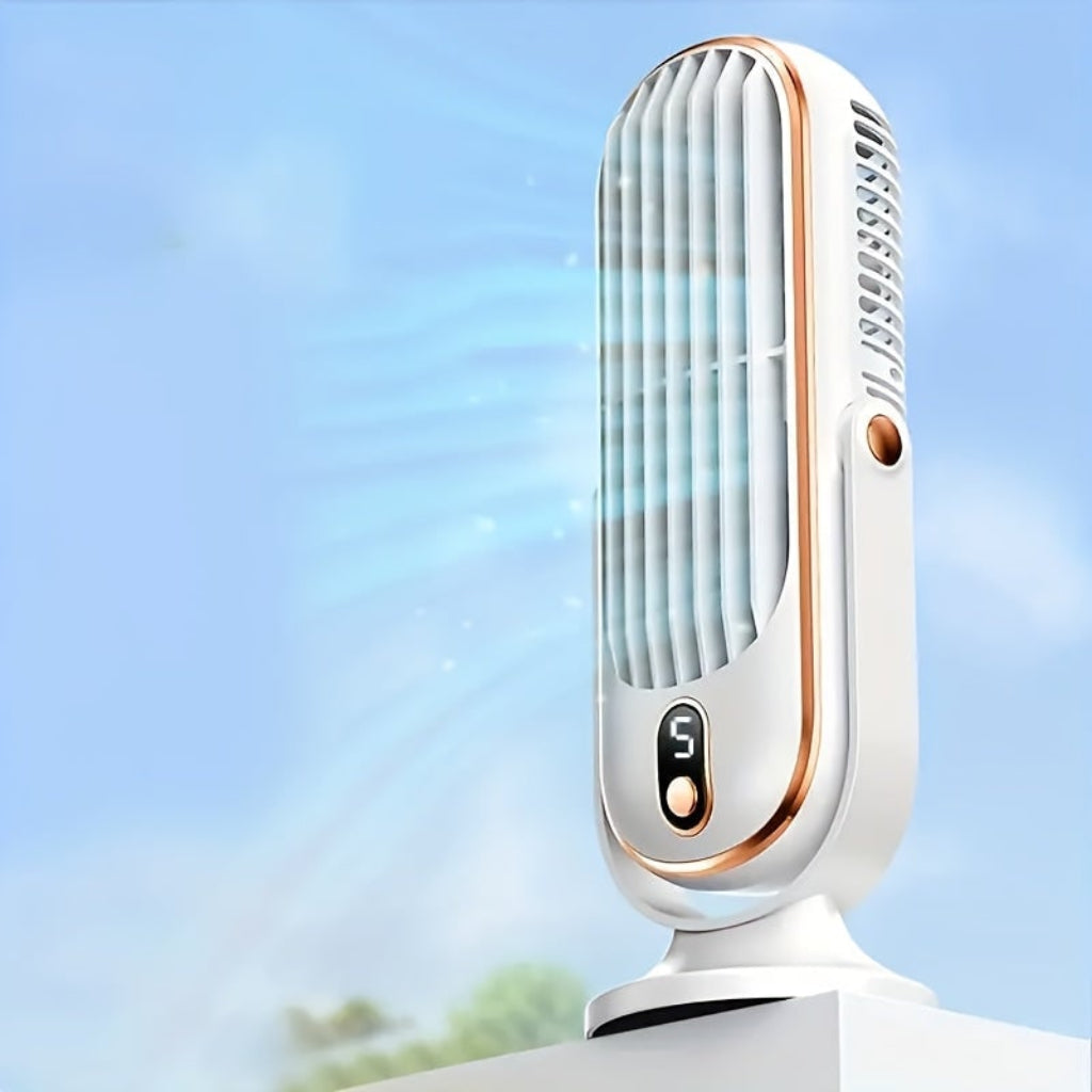 Přenosný stolní ventilátor s dvoumotorovým chlazením a USB dobíjením, ideální pro osvěžení na 5
