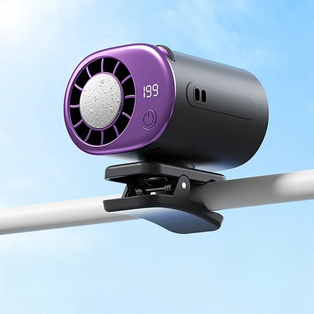Přenosný USB ventilátor s připínacím systémem, nastavitelným prouděním vzduchu a síťkou – řešení chlazení na cesty 0