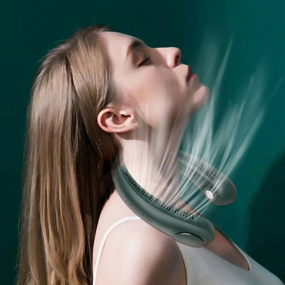 Přenosný ventilátor na krk s bezdotykovým designem a lehkým tělem, ideální pro osvěžení v h 1