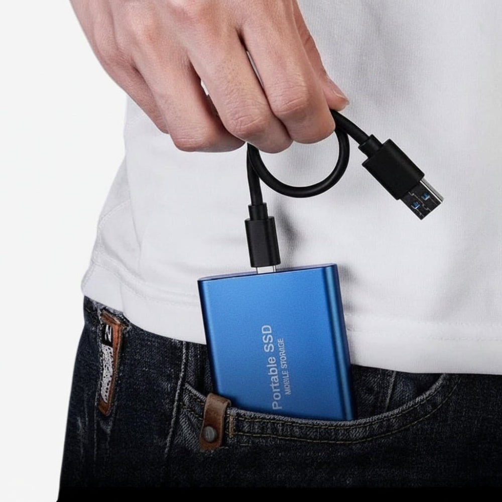 Přenosný externí SSD pevný disk s rychlým přenosem dat přes USB 3.1 – kompaktní úložiště záloh 0