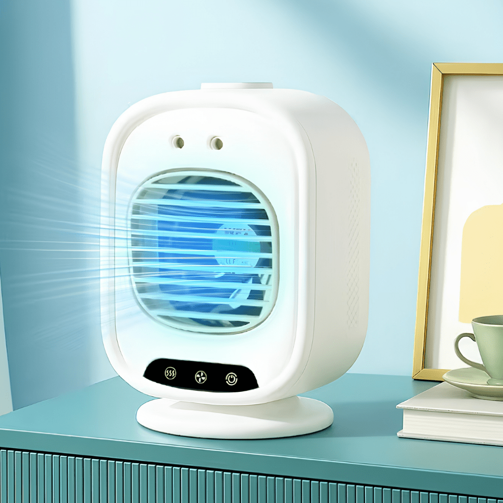 Přenosný mini stolní ventilátor s dobíjecí baterií přes USB – kompaktní a lehké chlazení pro domácnost i kancelář 0