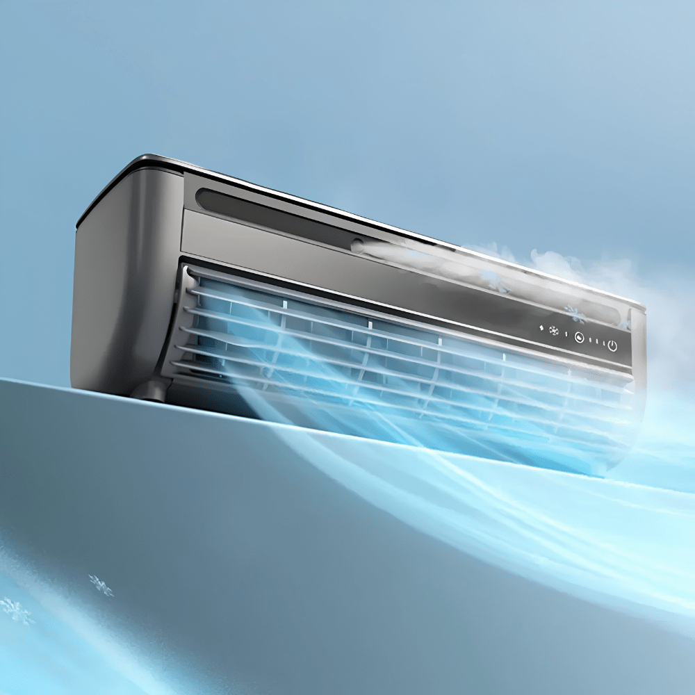 Přenosný nástěnný ventilátor s 3stupňovou regulací – dobíjecí stolní chladicí řešení v černé a bílé barvě 0