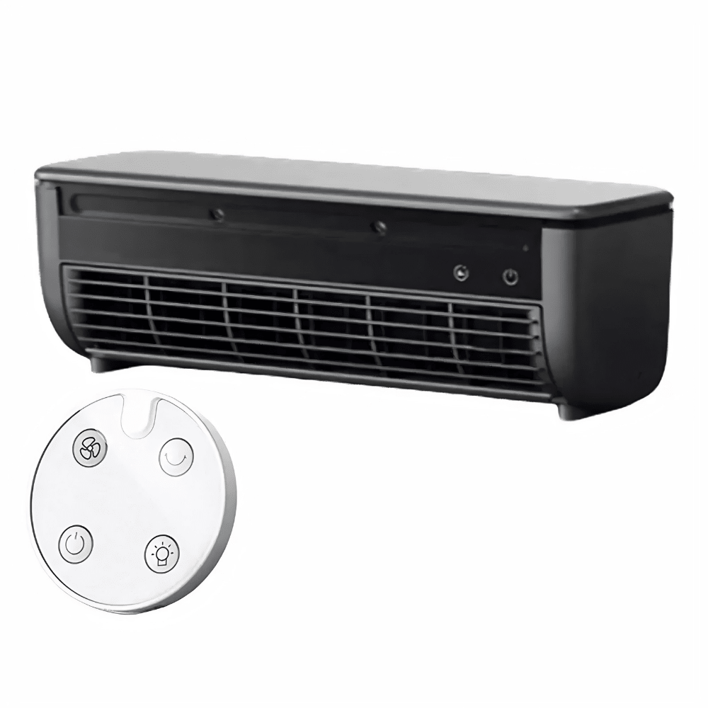 Přenosný nástěnný ventilátor s 3stupňovou regulací – dobíjecí stolní chladicí řešení v černé a bílé barvě 1