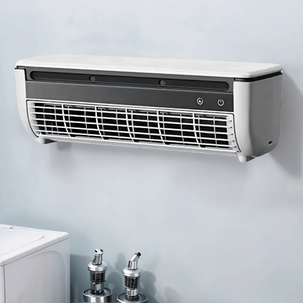 Přenosný nástěnný ventilátor s 3stupňovou regulací – dobíjecí stolní chladicí řešení v černé a bílé barvě 3