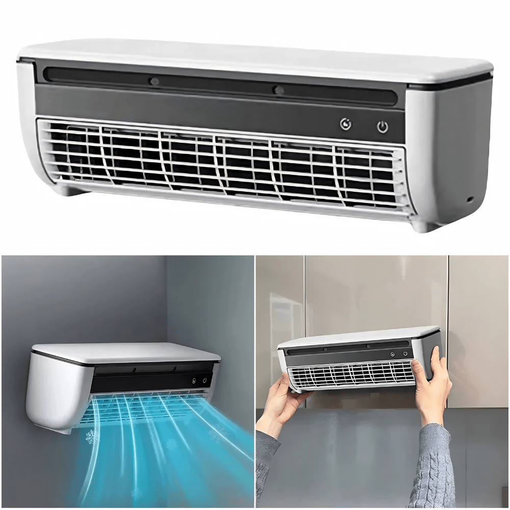 Přenosný nástěnný ventilátor s 3stupňovou regulací – dobíjecí stolní chladicí řešení v černé a bílé barvě 4