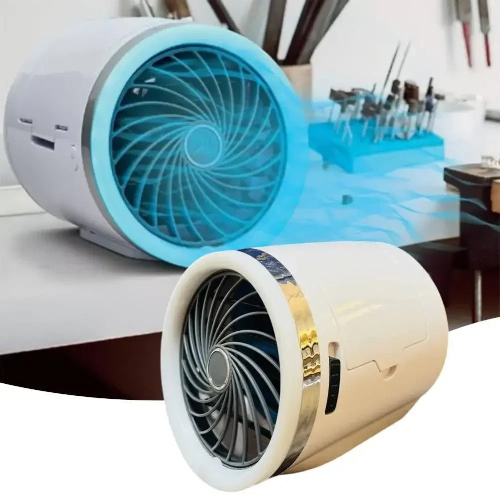 Přenosný odpařovací chladič s LED světly – mini ventilátor pro osobní použití 2