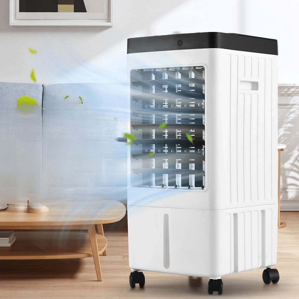 Přenosný odpařovací chladič vzduchu s dálkovým ovládáním a oscilací – energeticky úsporné chlazení pro domácnost i kancelář 0