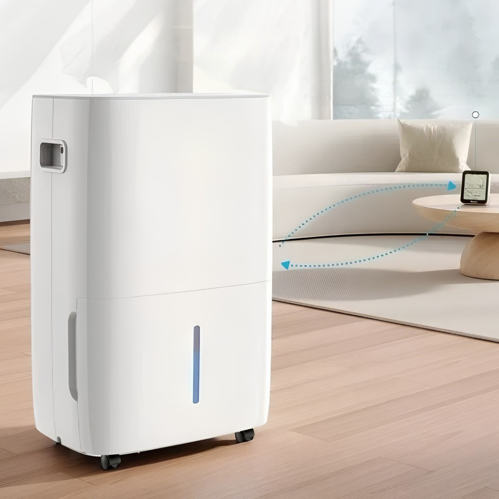 Přenosný odvlhčovač s inteligentním ovládáním vlhkosti a hlasovou aktivací – energeticky úsporný design pro ložnici a domácí použití 0