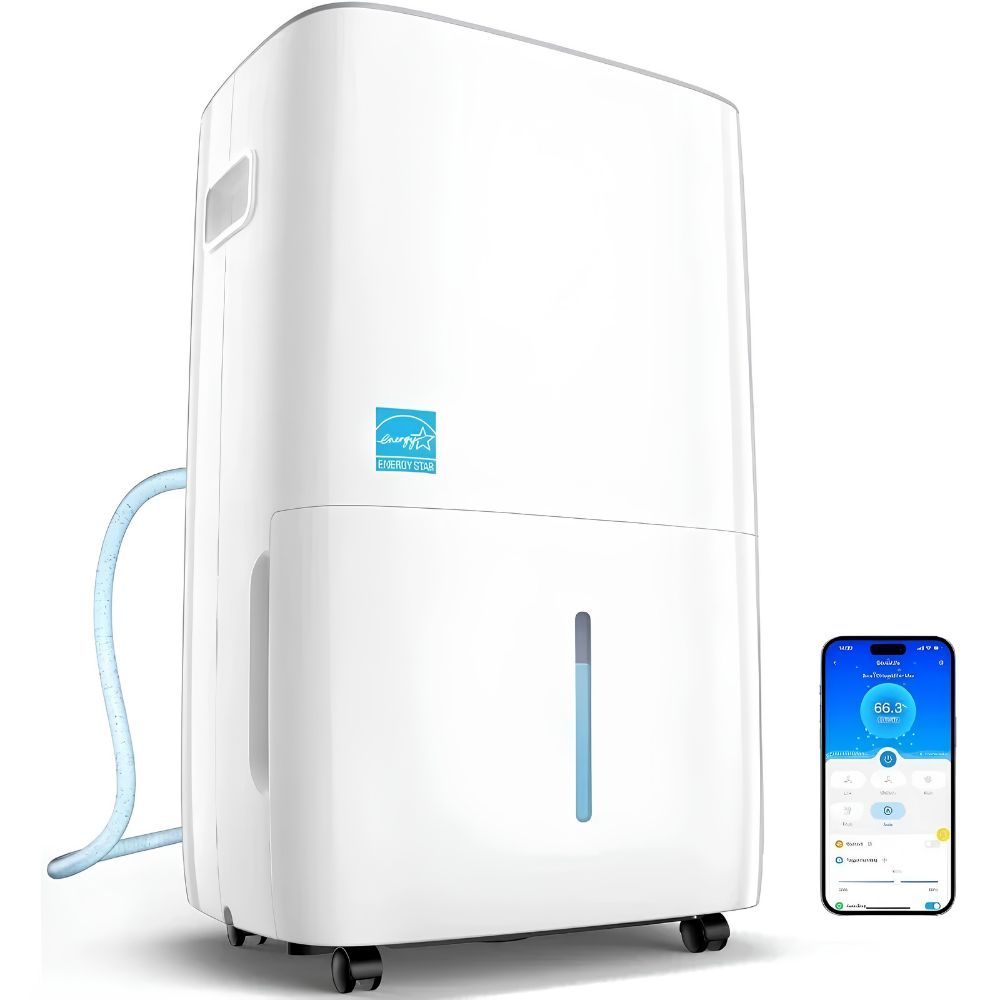 Přenosný odvlhčovač s inteligentním ovládáním vlhkosti a hlasovou aktivací – energeticky úsporný design pro ložnici a domácí použití 1