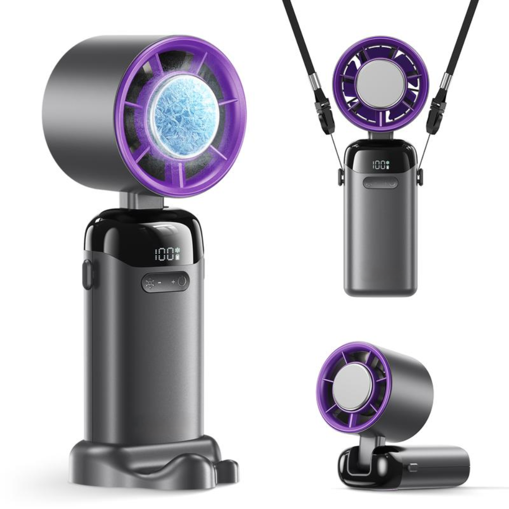 Přenosný ruční ventilátor s dobíjecím USB Turbo Airflow – kompaktní design na cesty 0
