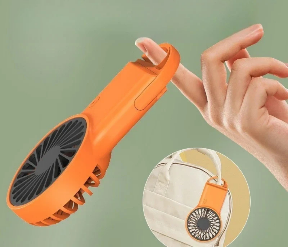 Přenosný ruční ventilátor s dobíjecím USB portem, skládací design – mini chladicí řešení 1