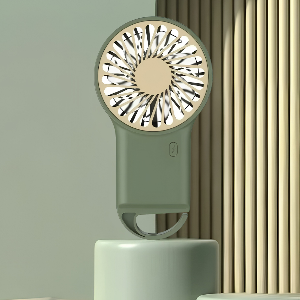 Přenosný ruční ventilátor s dobíjecím USB portem, skládací design – mini chladicí řešení 2