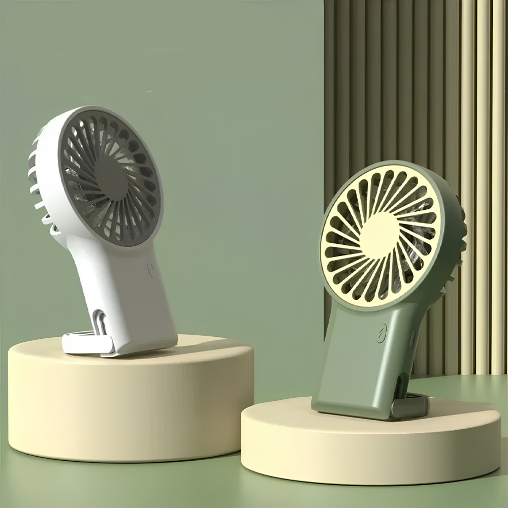 Přenosný ruční ventilátor s dobíjecím USB portem, skládací design – mini chladicí řešení 4
