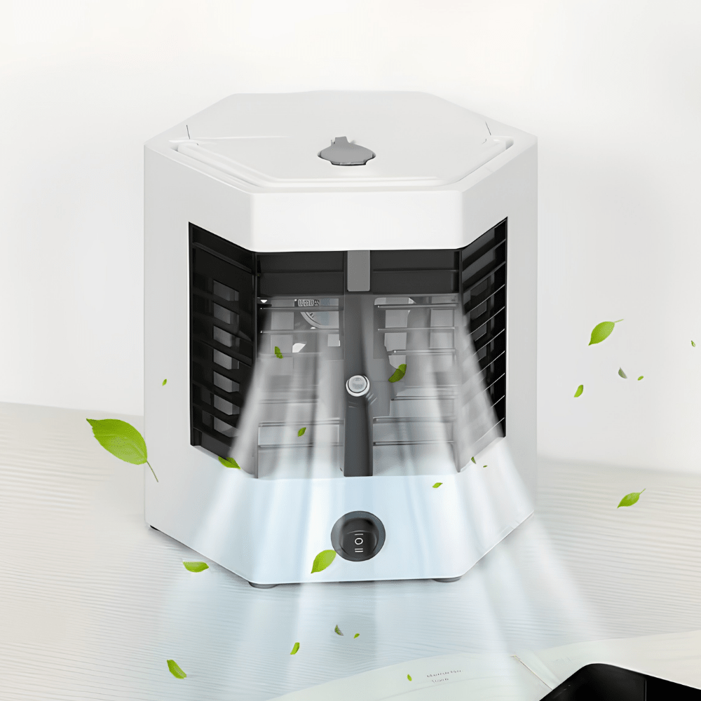 Přenosný ventilátor klimatizace s technologií rychlého chlazení ledem – kompaktní mini chladicí zařízení napájené z USB 0