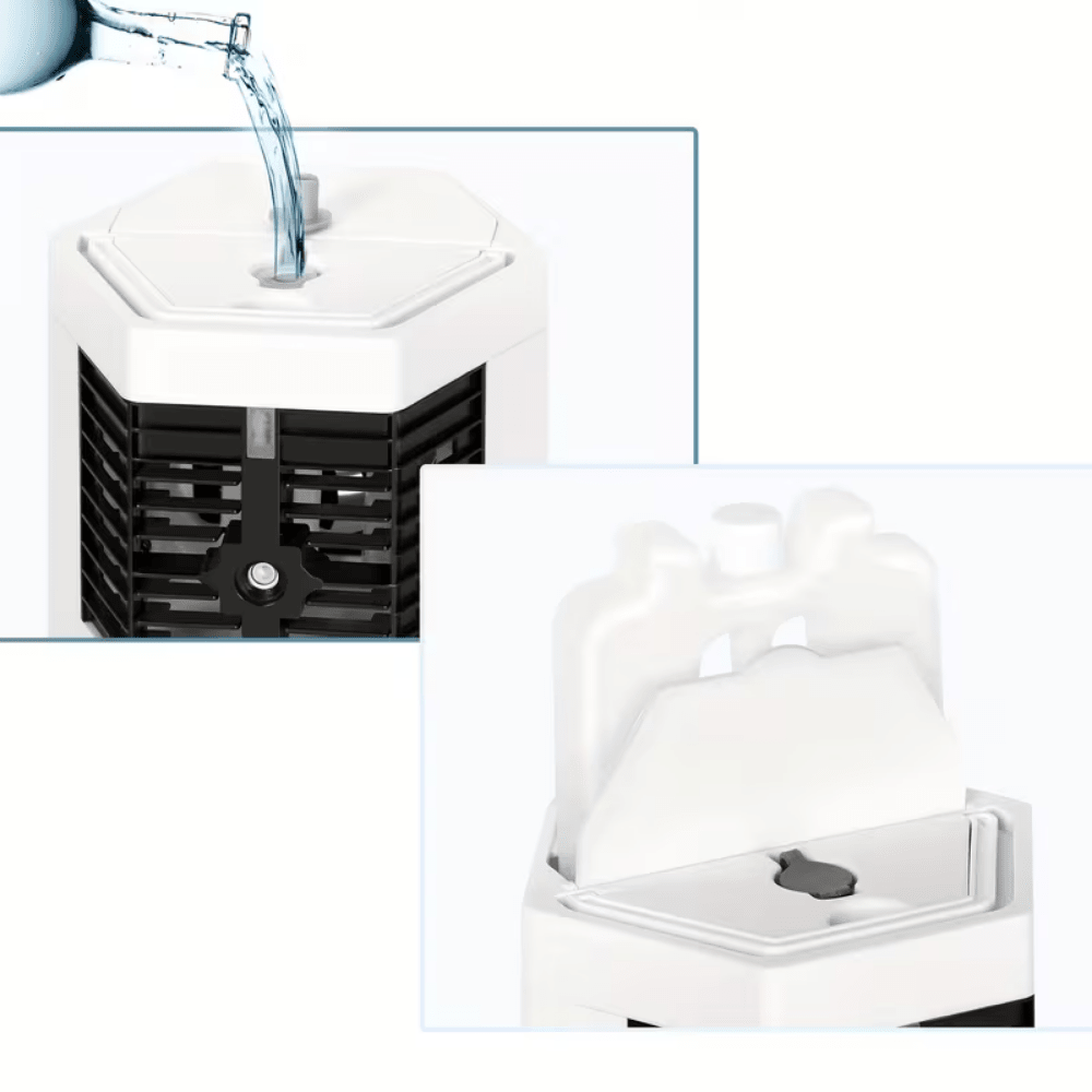 Přenosný ventilátor klimatizace s technologií rychlého chlazení ledem – kompaktní mini chladicí zařízení napájené z USB 3