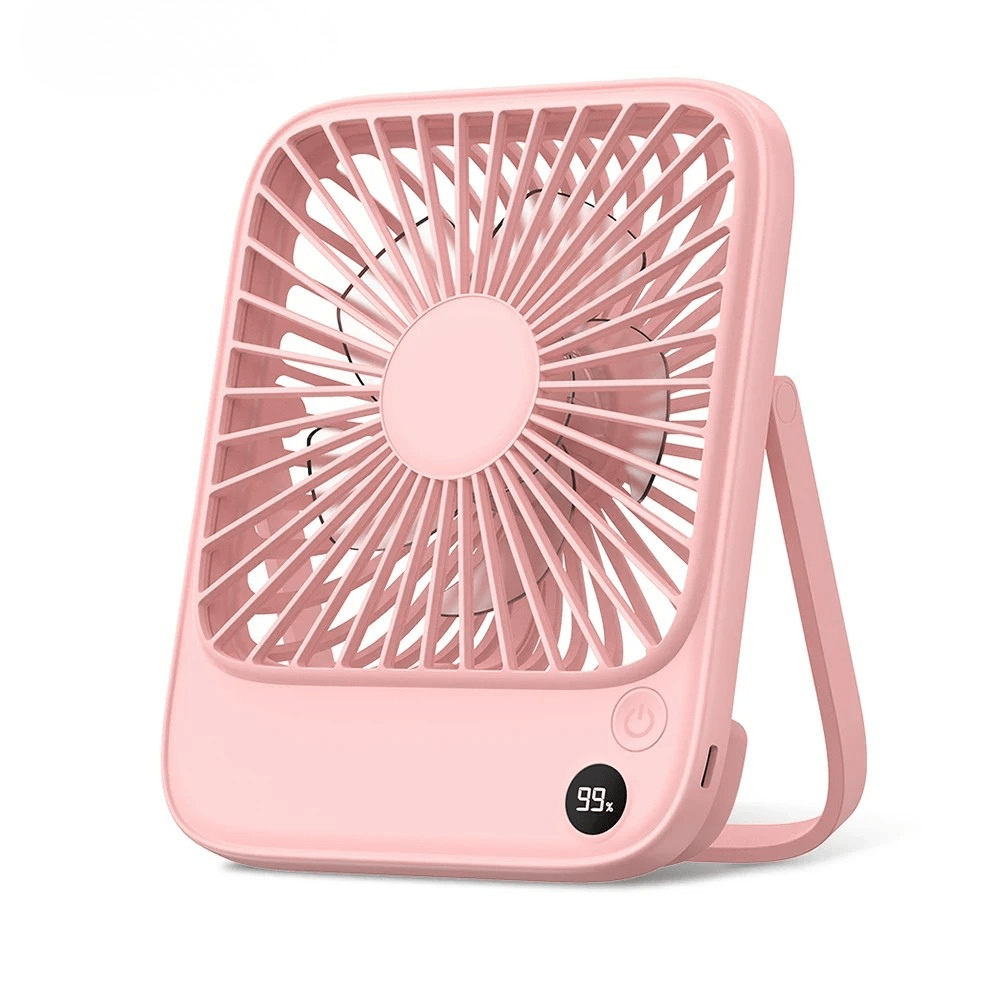 Přenosný ventilátor s nastavitelnou rychlostí a dobíjecí baterií přes USB – kompaktní osobní ventilátor na cesty a kempování 0