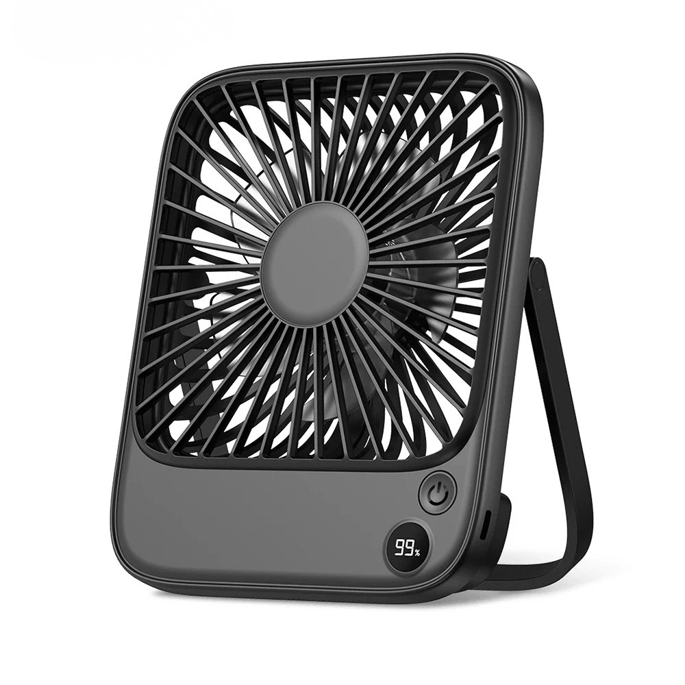 Přenosný ventilátor s nastavitelnou rychlostí a dobíjecí baterií přes USB – kompaktní osobní ventilátor na cesty a kempování 1