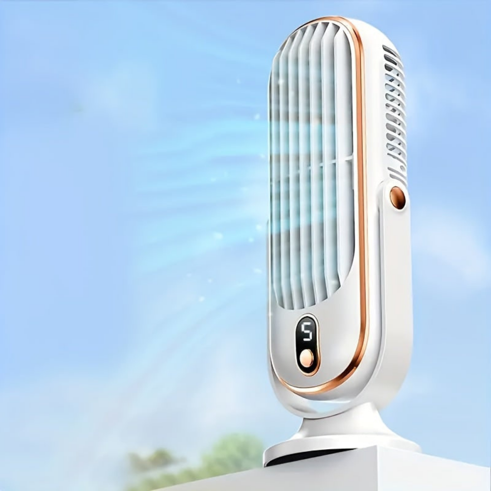 Přenosný věžový ventilátor s dobíjecí baterií – odpařovací chladič a stolní použití 0