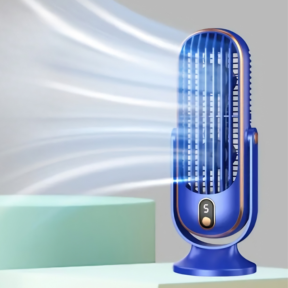Přenosný věžový ventilátor s dobíjecí baterií – odpařovací chladič a stolní použití 5