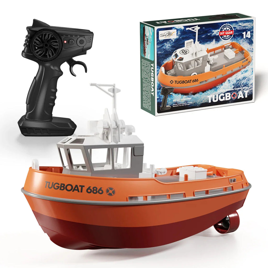RC remorkér s dvojitým motorem a dlouhým dosahem, elektrický model v měřítku 1:72 vy 8